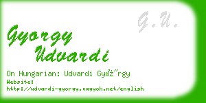 gyorgy udvardi business card